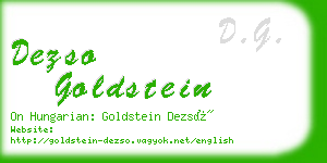 dezso goldstein business card